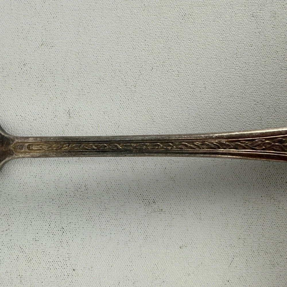 1937 National Silver Co. A1 Rose and Leaf Pattern Silverplate Fork